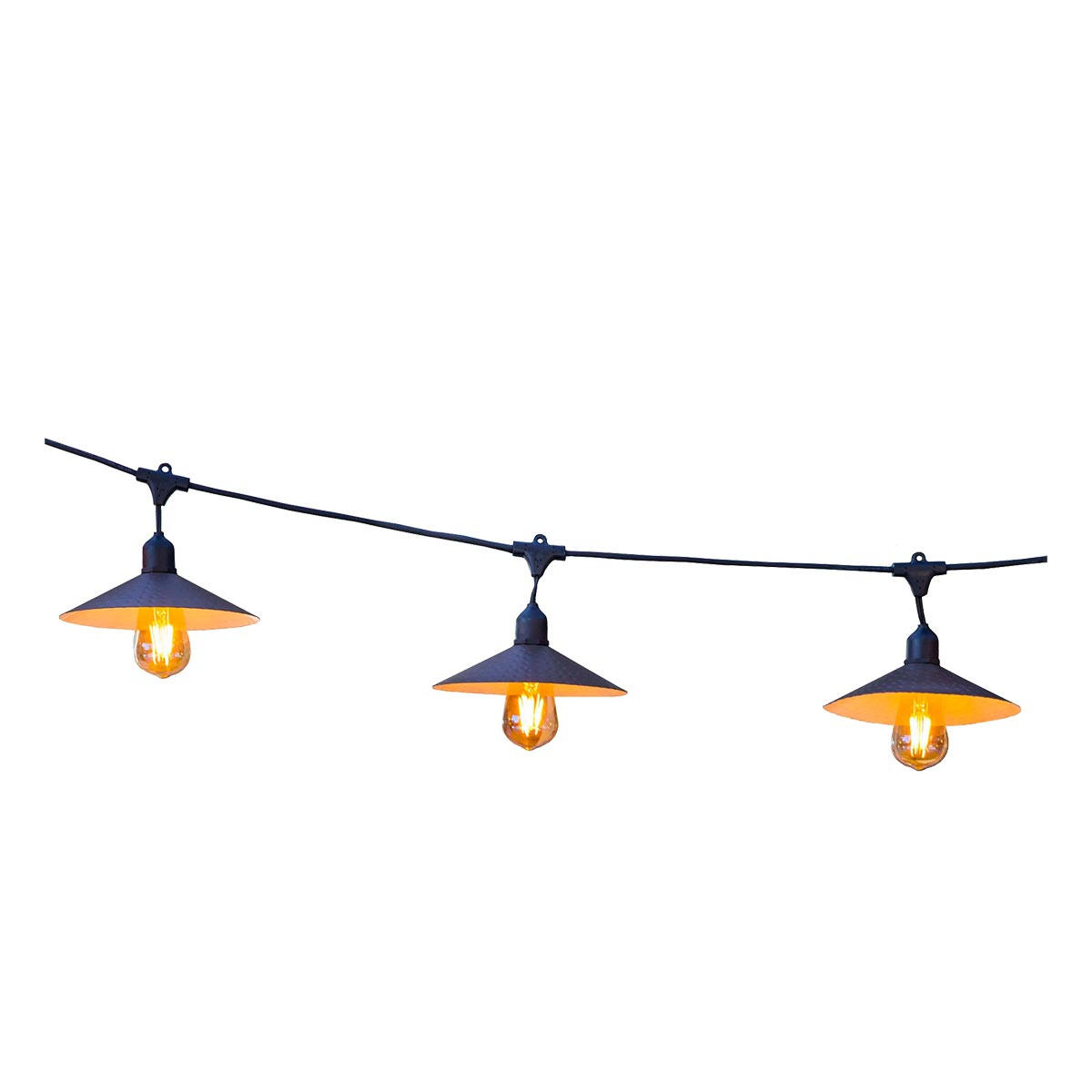 SOLAR-LICHTERKETTE VINTY schwarz - Schwarz, Metall (600/1/1cm) - Lumisky