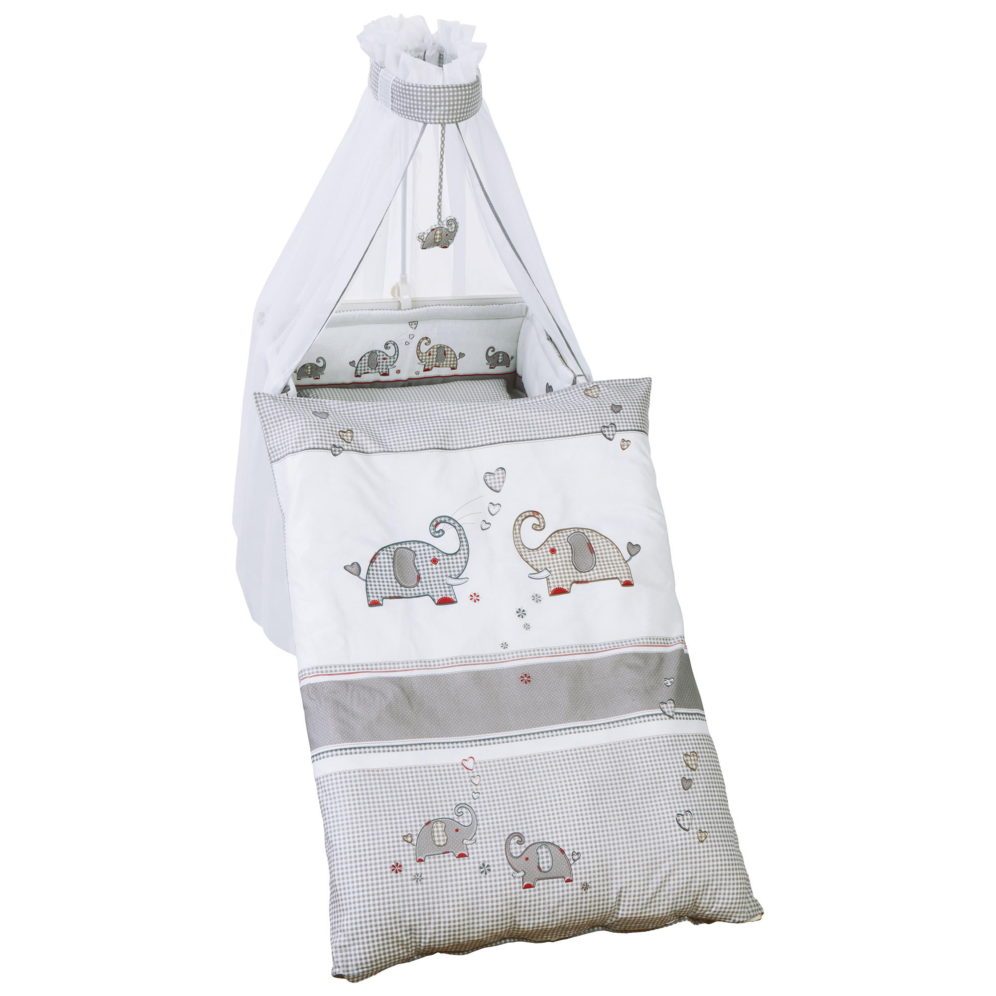 BABYBETTWÄSCHE Jumbo twins grau - Grau, Textil (100/135cm) - Roba