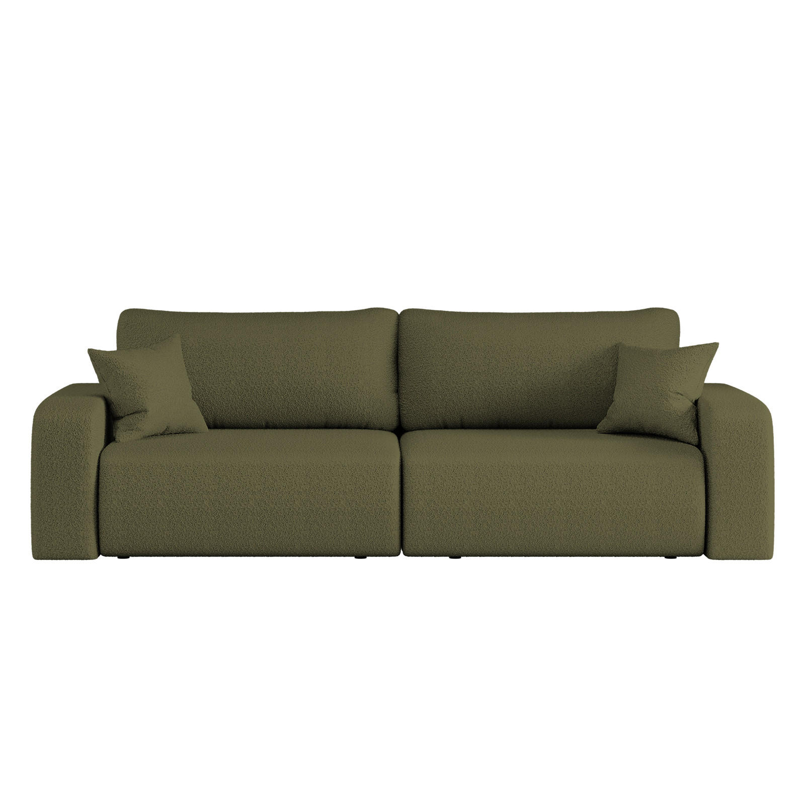 SCHLAFSOFA MILANO und Bettkasten Stoff Quelle Olive - Olivgrün, Holz (246/83/98cm) - Kaiser Möbel