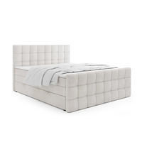 BOXSPRINGBETT Igante King Beige 120x200 cm mit Matrazen H3 & Topper - Beige, Holz (120/200cm) - Labett