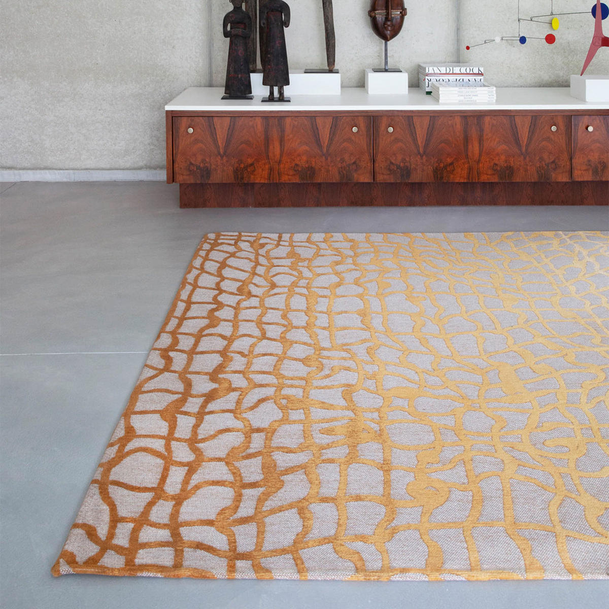 TEPPICH Yellow Scarab Mad Men 170/240 cm - Gelb, Textil (170/240cm) - Louis De Poortere