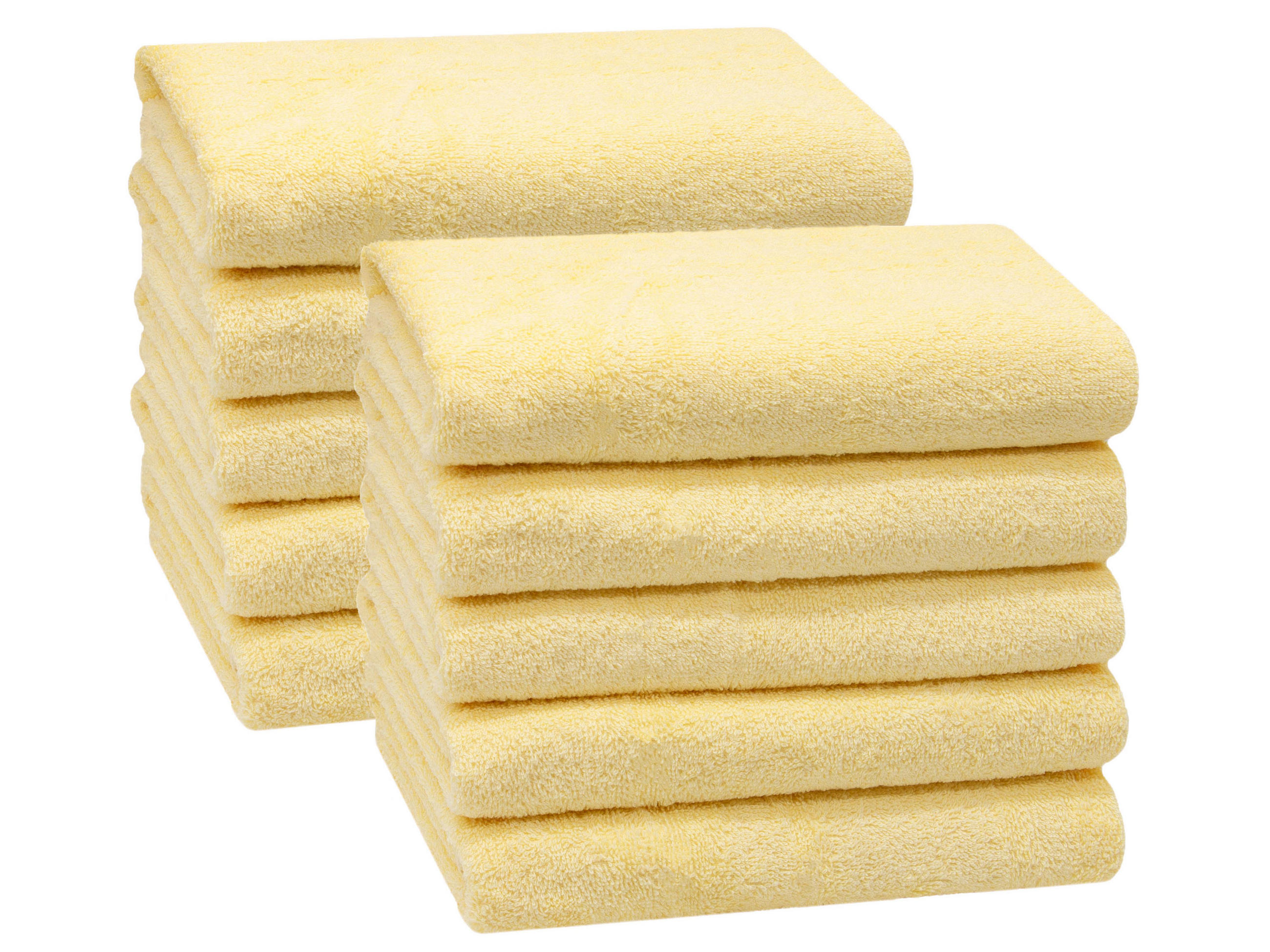 HANDTÜCHER, 10er-Set, 50x100 cm, 100% Baumwolle, Gelb - Gelb, Textil (50/100cm) - Zollner