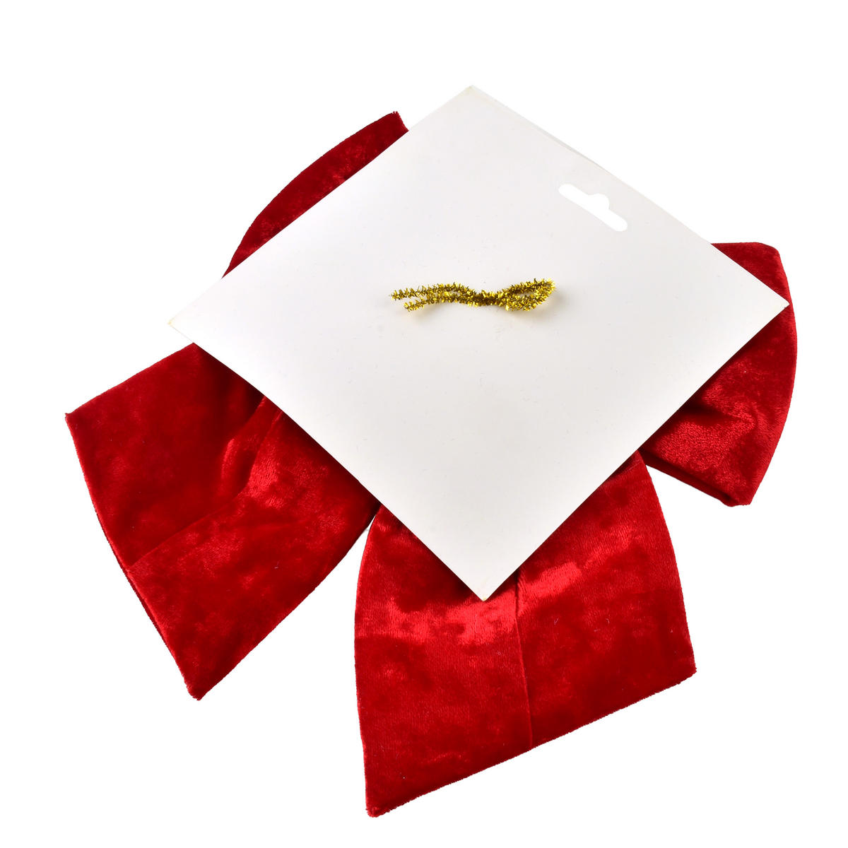 WEIHNACHTSSCHLEIFE Santa Lila Rot Samt - Rot, Textil (20/24/20cm) - Mondex