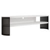 TV-LOWBOARD Fikoli Oval - Schwarz/Weiß, Holzwerkstoff/Metall (140/40/40cm) - MIRJAN24