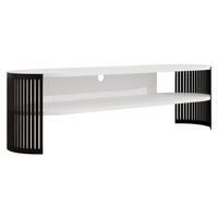 TV-LOWBOARD Fikoli Oval - Schwarz/Weiß, Holzwerkstoff/Metall (140/40/40cm) - MIRJAN24