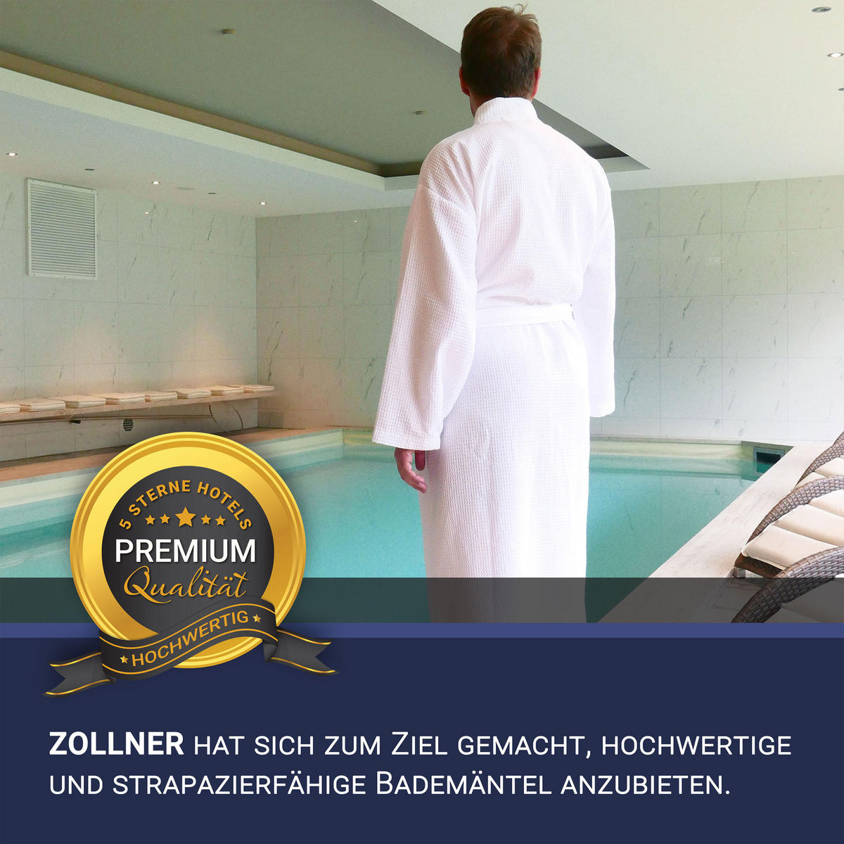 BADEMANTEL, M, 100% Baumwolle, Weiß - Weiß, Textil (Mcm) - Zollner