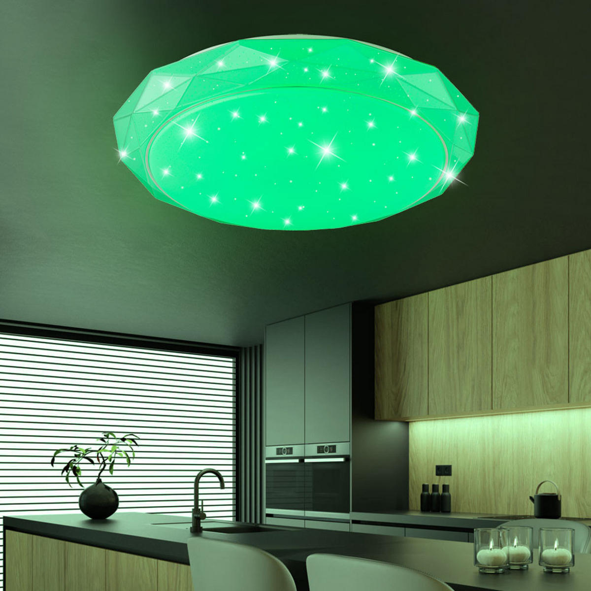 LED DECKENLEUCHTE Andi Metall Weiß - Weiß, Metall (50/50/9cm)