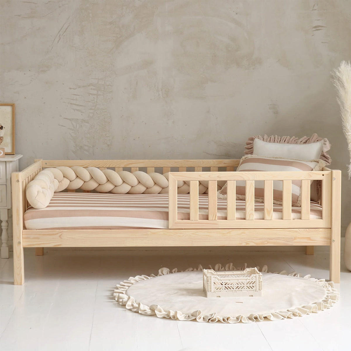 POSTEĽ 90/190 Agnès Prírodné drevo - hnedá, drevo (90/190cm) - Petits-meubles
