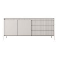 SIDEBOARD - 187.1 cm x 39.5 cm - Holz, Platte - Beige NURSEMA - Beige, Holz (187.1/81.4/39cm) - Vente-Unique