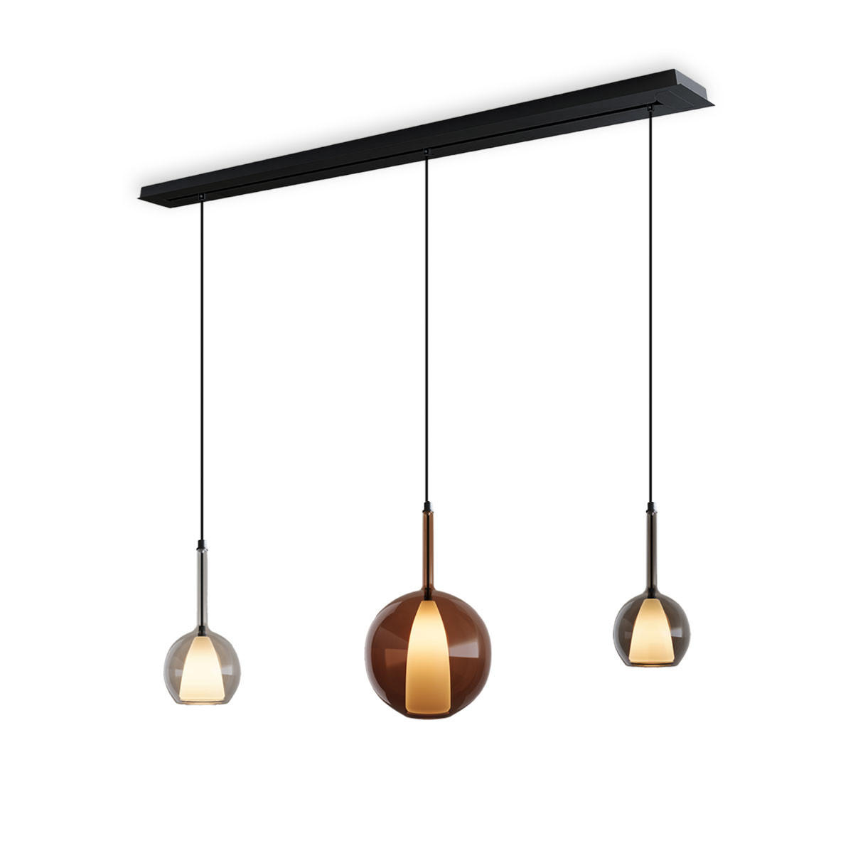 HÄNGELEUCHTE Belluna Mehrfarbig Ø 14/24cm - Multicolor, Glas (14/14/35cm) - s.luce
