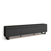 TV-SCHRANK Lowboard, schwarz, 240/35/57cm - Schwarz, Holzwerkstoff (240/57/35cm) - Skraut Home
