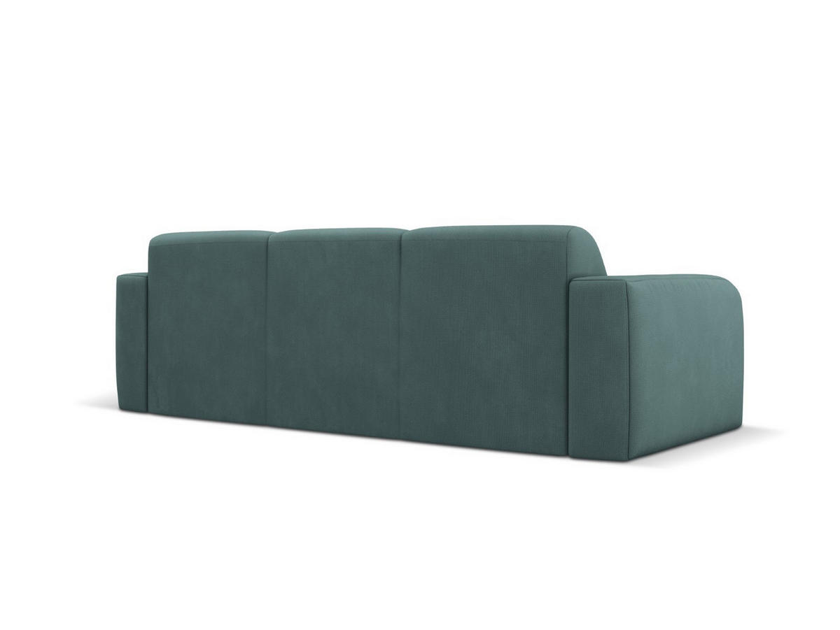 SOFA Molino aus strukturiertem Stoff meergrün 3 Sitzplätze - Smaragdgrün, Textil (95/72/235cm) - Micadoni