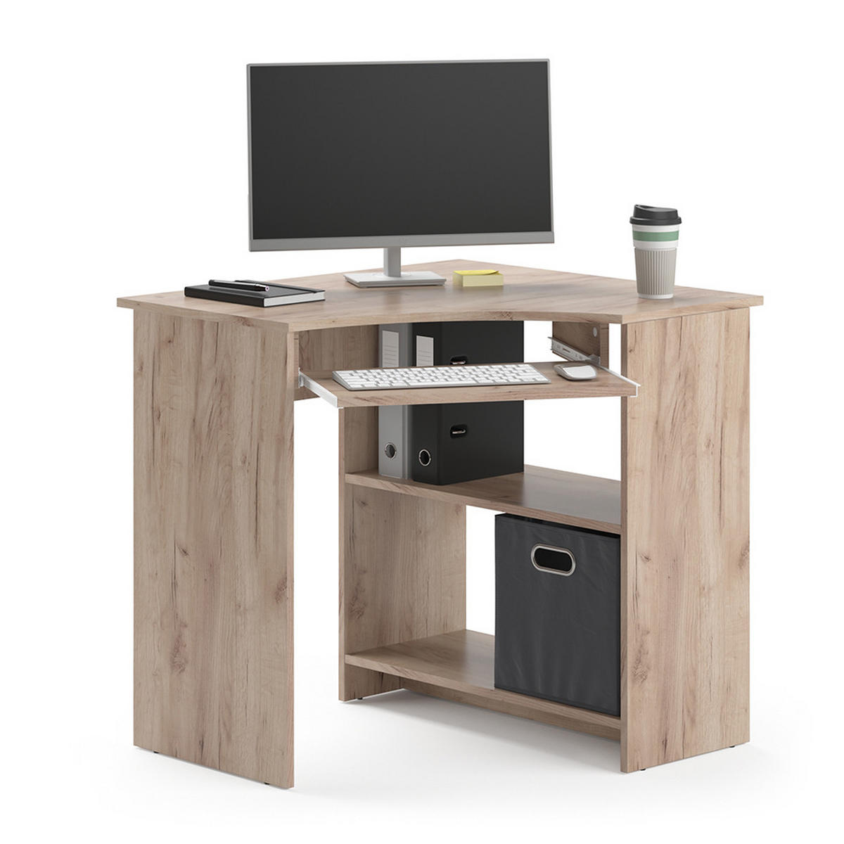 ECKSCHREIBTISCH Odin Sonoma 83 x 76 cm - Sonoma Eiche, Holzwerkstoff (76/83/77cm) - Vicco