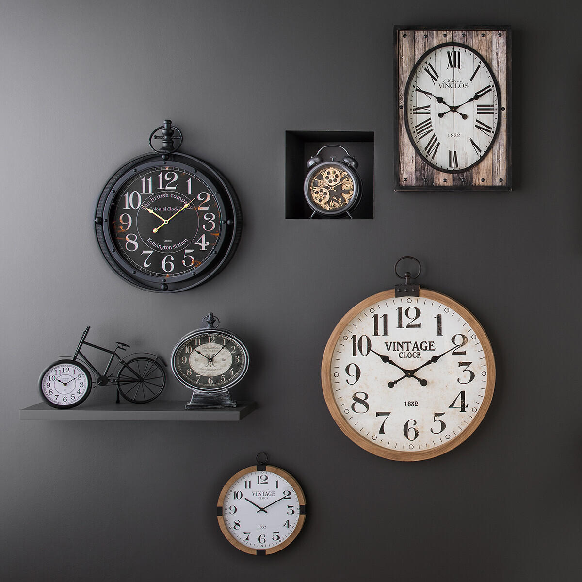 WANDUHR leise 38/38/44 cm - Weiß, Holzwerkstoff (38/44/38cm) - Atmosphera Createur d´interieur