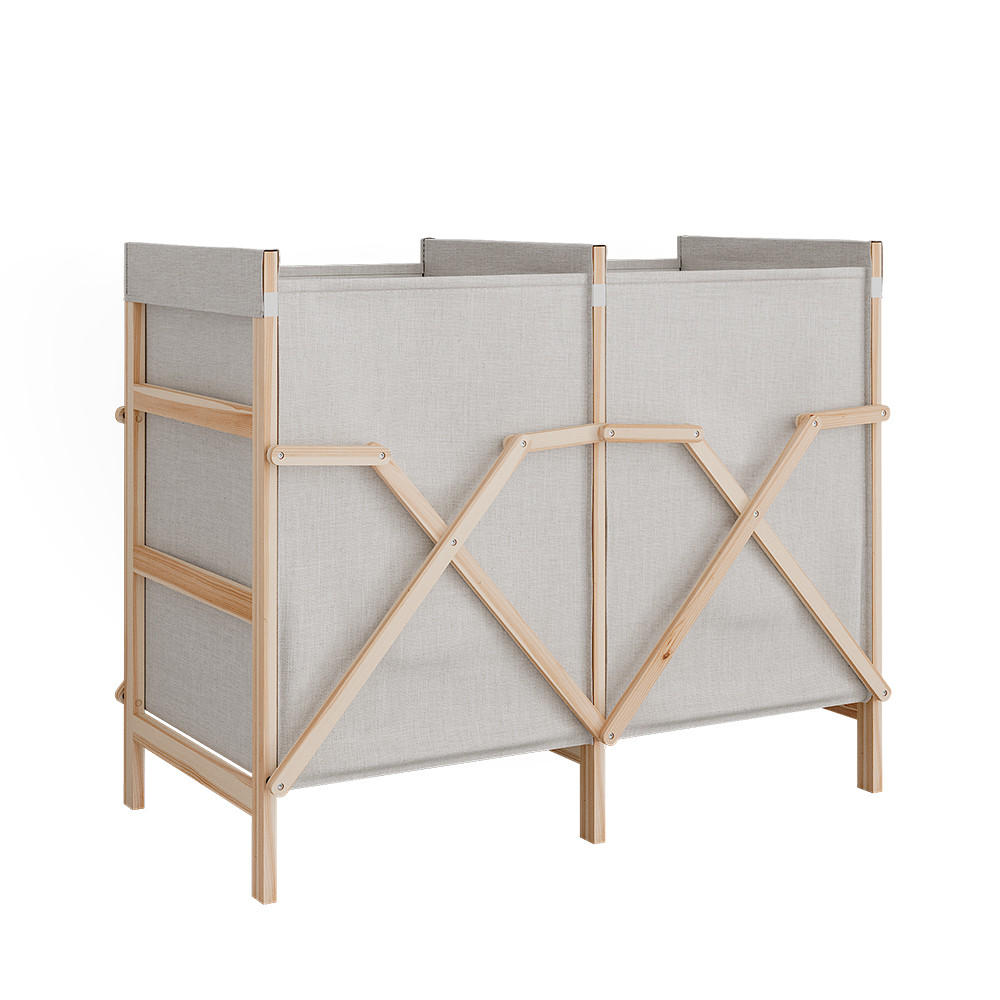 BADRUMSSKÅP FÖR TVÄTT Bruno Beige 80x64 cm med 2 fack 64/80/40 cm