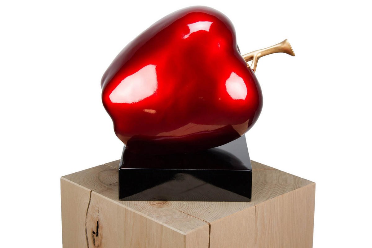 SKULPTUR Rot 32/31 cm - Rot, Stein (3/31/24cm) - KUNSTLOFT