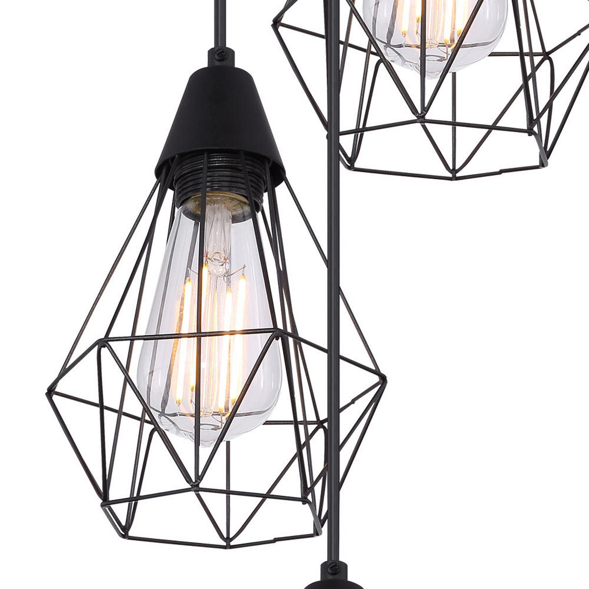 LED HÄNGELEUCHTE Metall Schwarz - Schwarz, Metall (29/29/120cm) - Globo Lighting