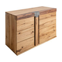 SIDEBOARD Wildeiche / Zerreiche 115x45x75 natur geölt NEW AMSTERDAM #09 - Naturfarben, Holz (115/75/45cm) - Massivmoebel24