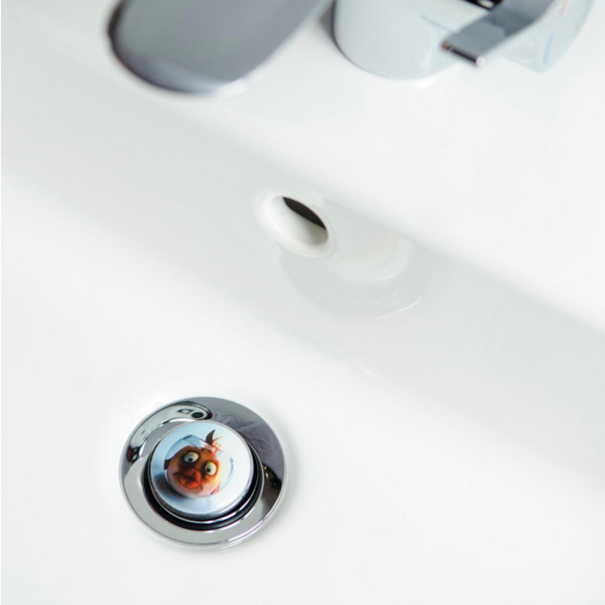 WASCHBECKENSTÖPSEL Goldfisch - Orange, Kunststoff/Metall (4/7/7cm) - Sanilo