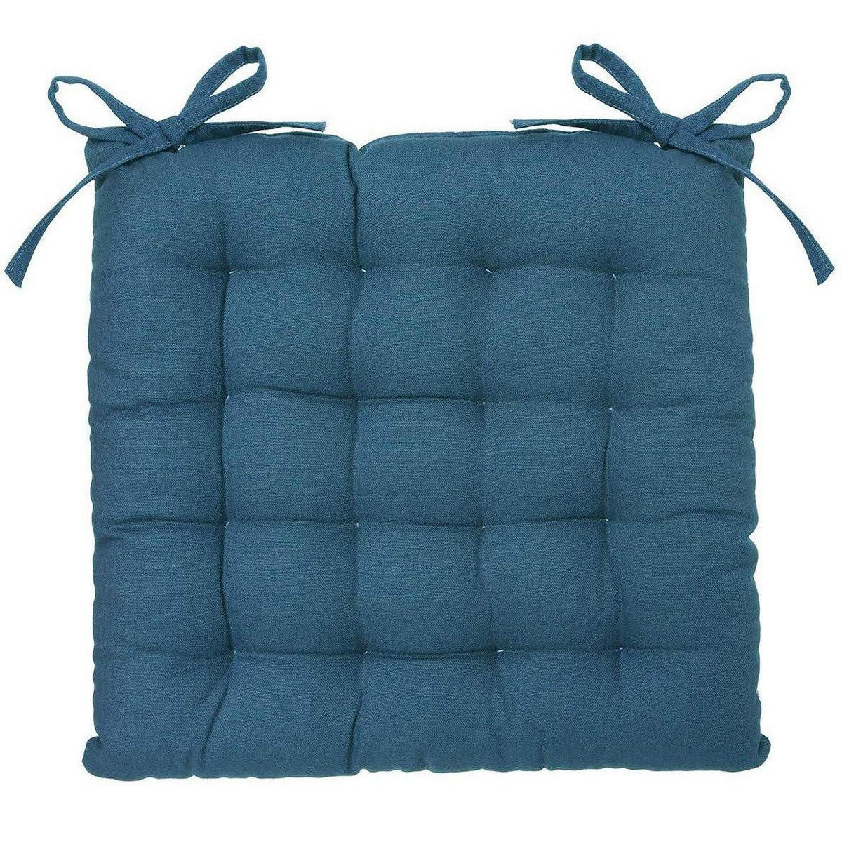 STUHLKISSEN Marine 38/38 cm - Türkis, Naturmaterialien (38cm) - Atmosphera Createur d´interieur