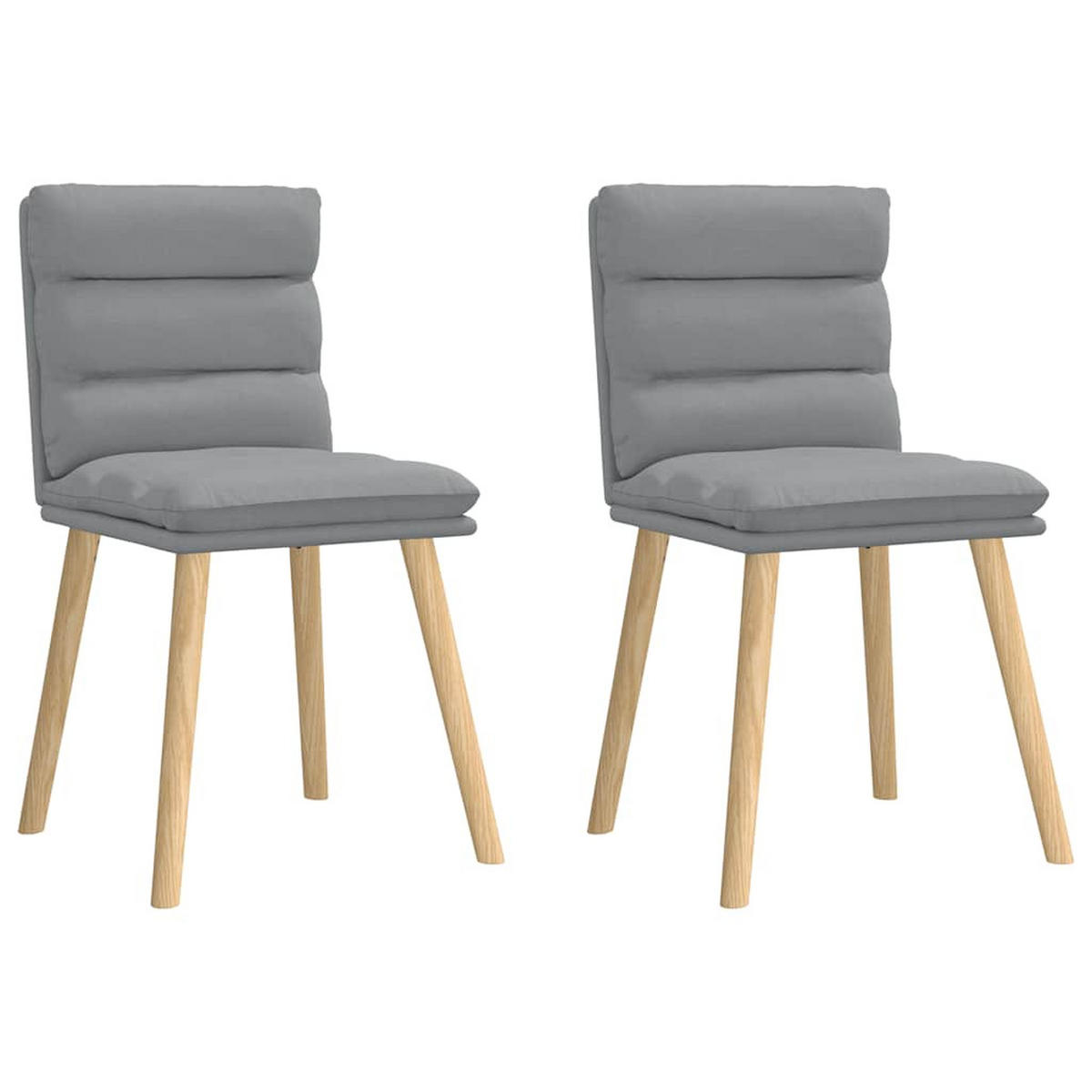ESSZIMMERSTÜHLE 2 Stk. Hellgrau Stoff 45*54*86cm - Hellgrau, Metall (45/86/54cm) - ZMH