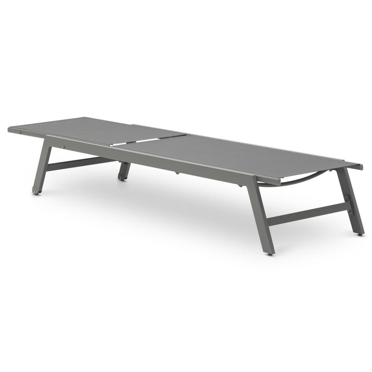 GARTENLIEGE ESPIRITU grau - Grau, Textil/Metall (192/31/55cm) - IDIMEX