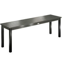GARTENBANK DE-17789 2-Sitzer mit Holzoptik-Lattenrost Grau - Grau, Metall (130/43/34cm) - ComfortXL