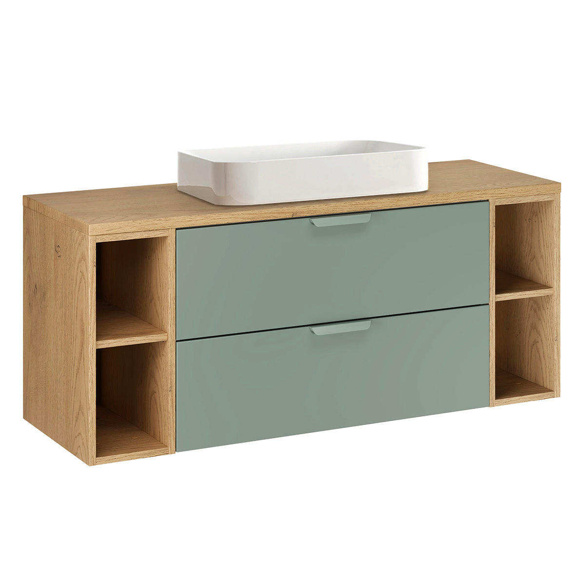 WASCHTISCH 120.6cm Oria Grün - Grün, Holzwerkstoff (120.6/50/46.5cm) - Petits-meubles