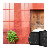 SCHLÜSSELBOX Schwarz 30x30 cm- Türöffnung nach rechts - Rote Fassade - Rot, Metall (30/30/5cm) - TULUP