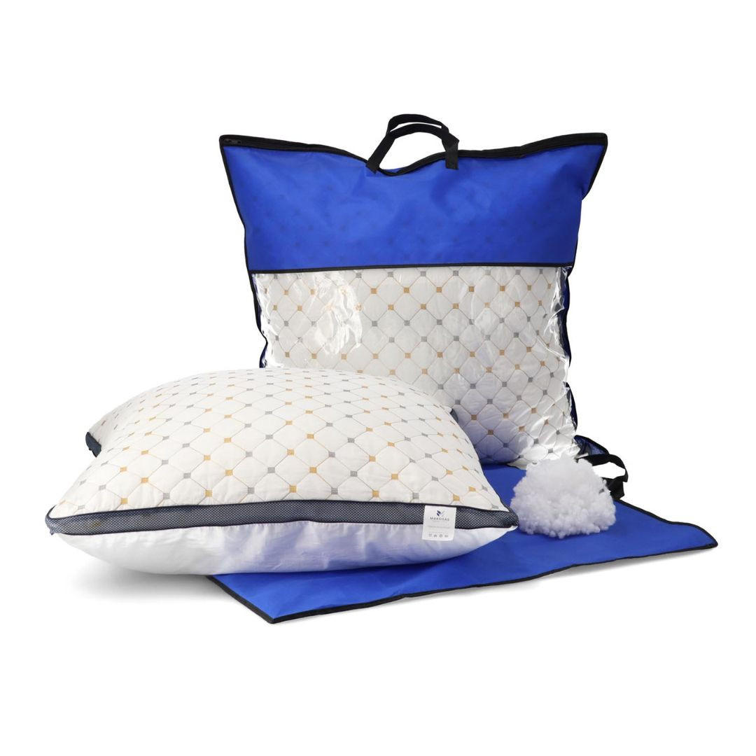 KOPFKISSEN 2er Set Baumwolle 60x60 - Weiß, Textil (60/60cm) - KomfortKissen