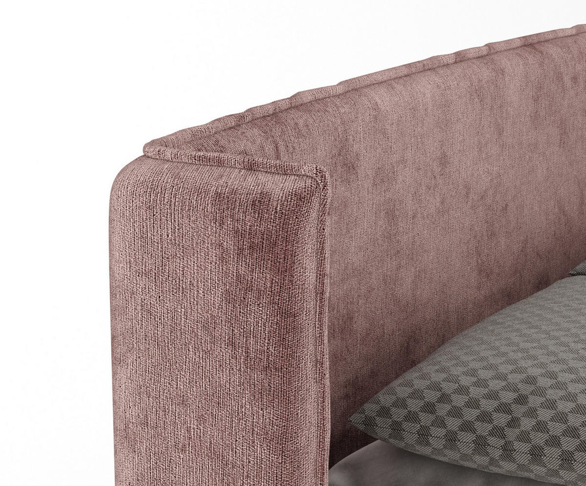 BOXBETT Passion Rosa 180/200 cm mit Matratze und Topper - Pink/Schwarz, Holz/Holzwerkstoff (180/200cm) - Maison de Reve