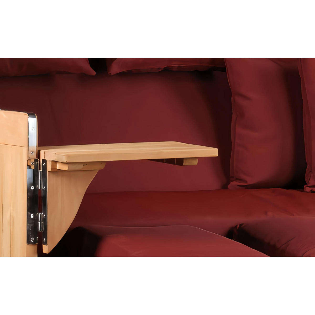 STRANDKORB XXL Baltikum mit Bullaugen - Rot/Braun, Metall (170/170/95cm) - Mr. Deko