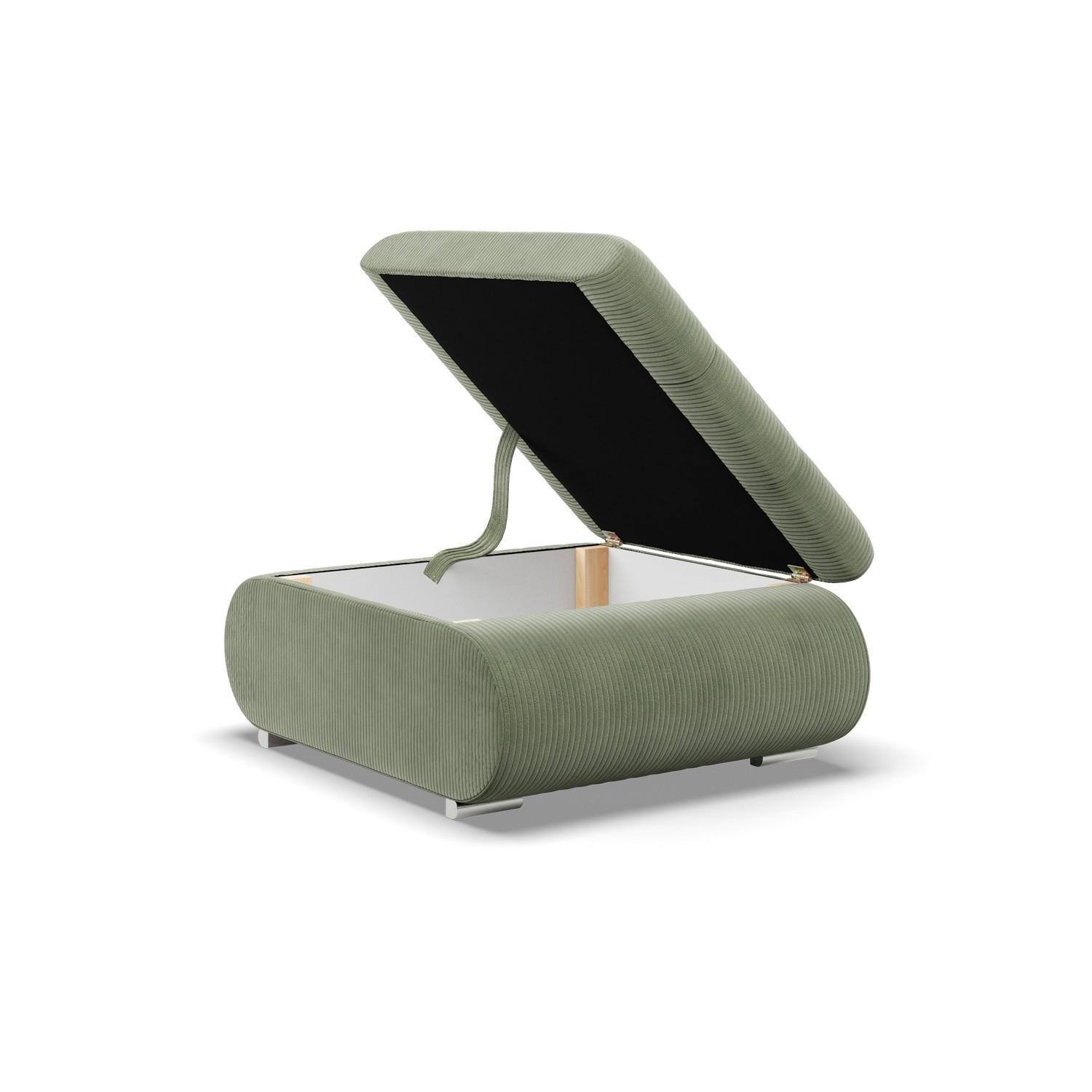 SITZPOUF FÜR DAS WOHNZIMMER FORESTA, Cord - Grün - Hellgrün, Textil (88/42/70cm)