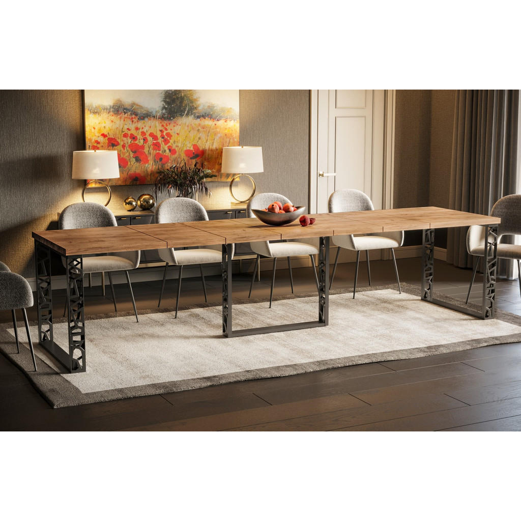 Thumbnail - Endo-Moebel Esstisch, Eiche Bianco, Holzwerkstoff, Rechteckig,Rechteckig, 85x76x130 cm, Esszimmer, Tische, Esstische