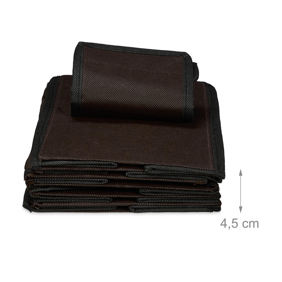 ZÁVESNÝ regál - tmavohnedá, textil/vlnitá lepenka (14.5/82/30cm) - Relaxdays