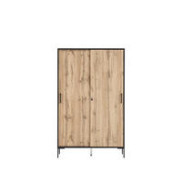 SCHIEBETÜRENSCHRANK Panda Tall 165x100x41 cm 4 Fächern & 2 Schiebetüren Eiche - Eichefarben, Holz (100/165/41cm) - PROREGAL