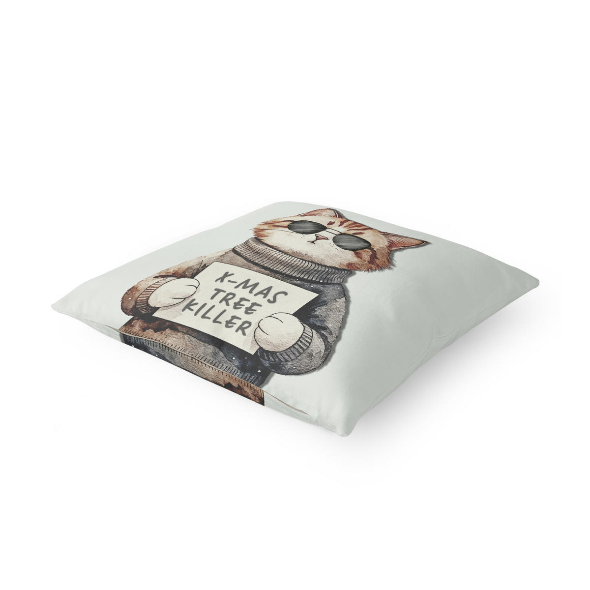 DEKOKISSEN Weihnachtsbaumkiller 50/50 cm - Braun, Textil (50/50/10cm) - Bilderwelten