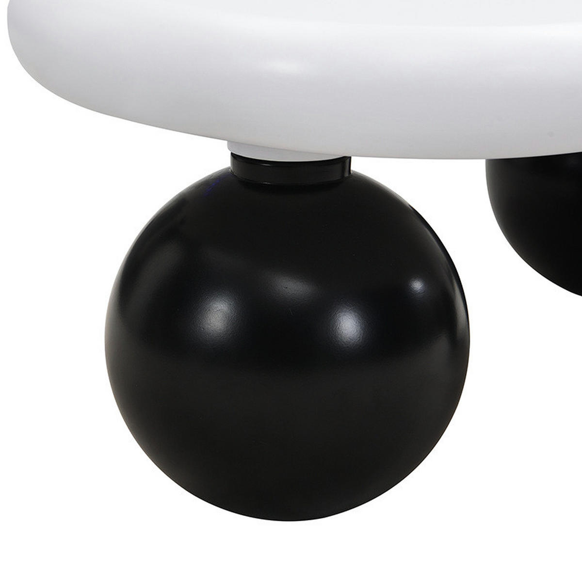 COUCHTISCH 95/62,5/32 cm in Schwarz/Weiß aus MDF mit LED-Beleuchtung - Schwarz, Holzwerkstoff (95/62.5/32cm) - OKMYHOME