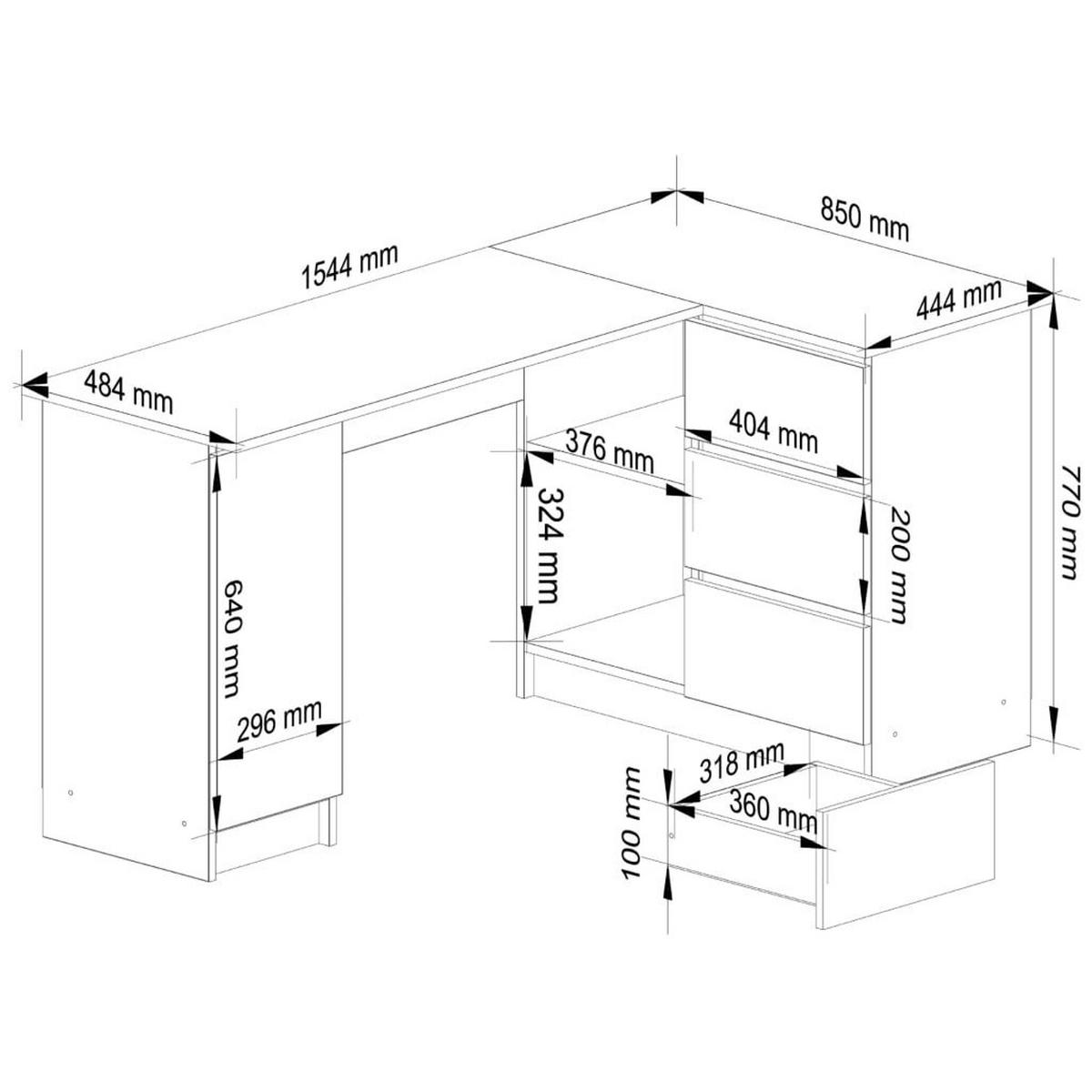 SCHREIBTISCH Weiß, Weiß Glanz 77/155/85 - Weiß Hochglanz/Weiß, Holzwerkstoff (85/155/77cm) - RAUMHIRSCH FURNITURE