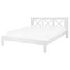 BETT mit Lattenrost 160x200 cm Weiß Tannay - Weiß, Holz (160/200cm) - Beliani