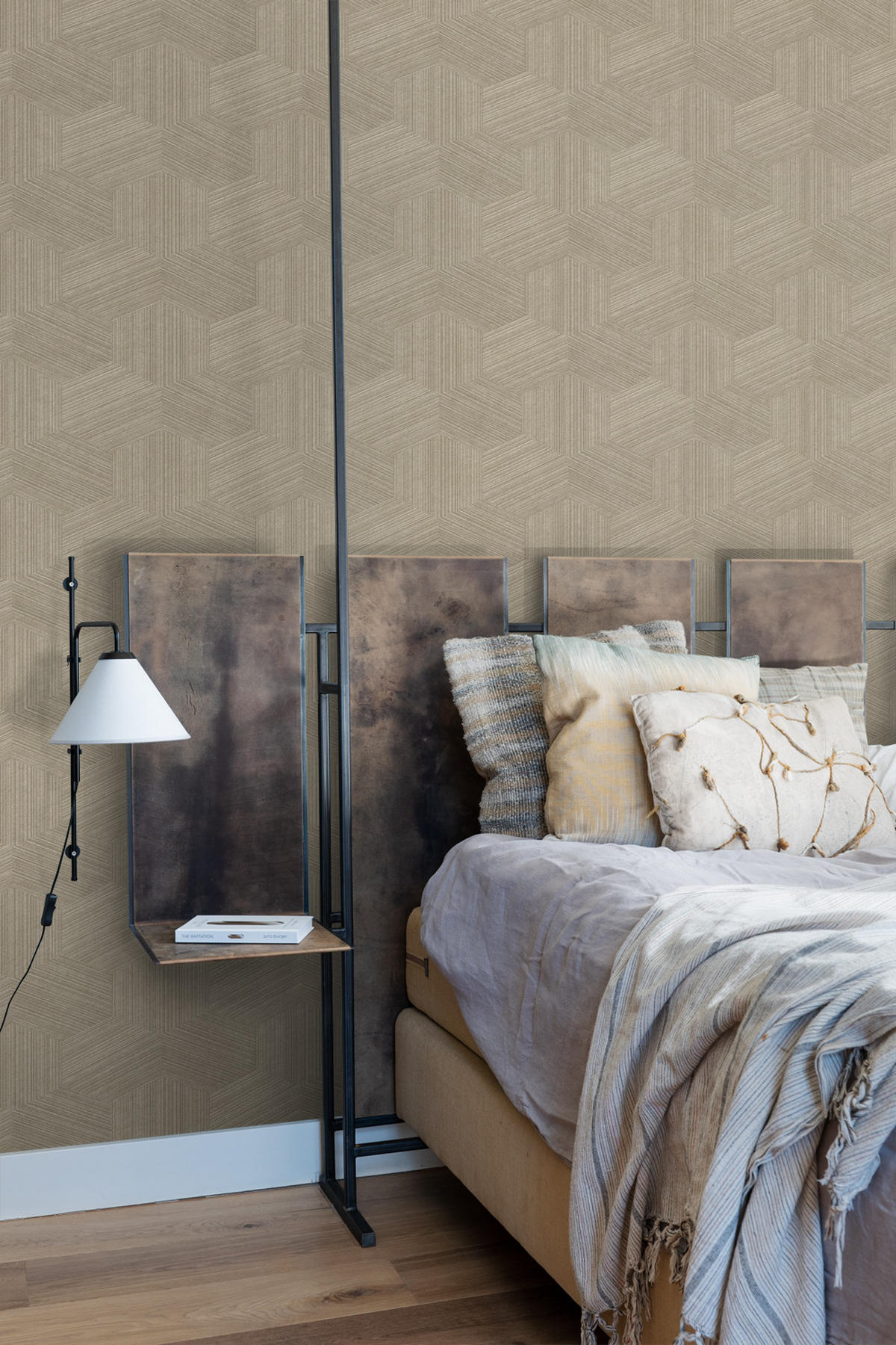 TAPETE 3D-Muster 50 x 900 cm - Beige, Papier (50/900cm) - Origin Wallcoverings