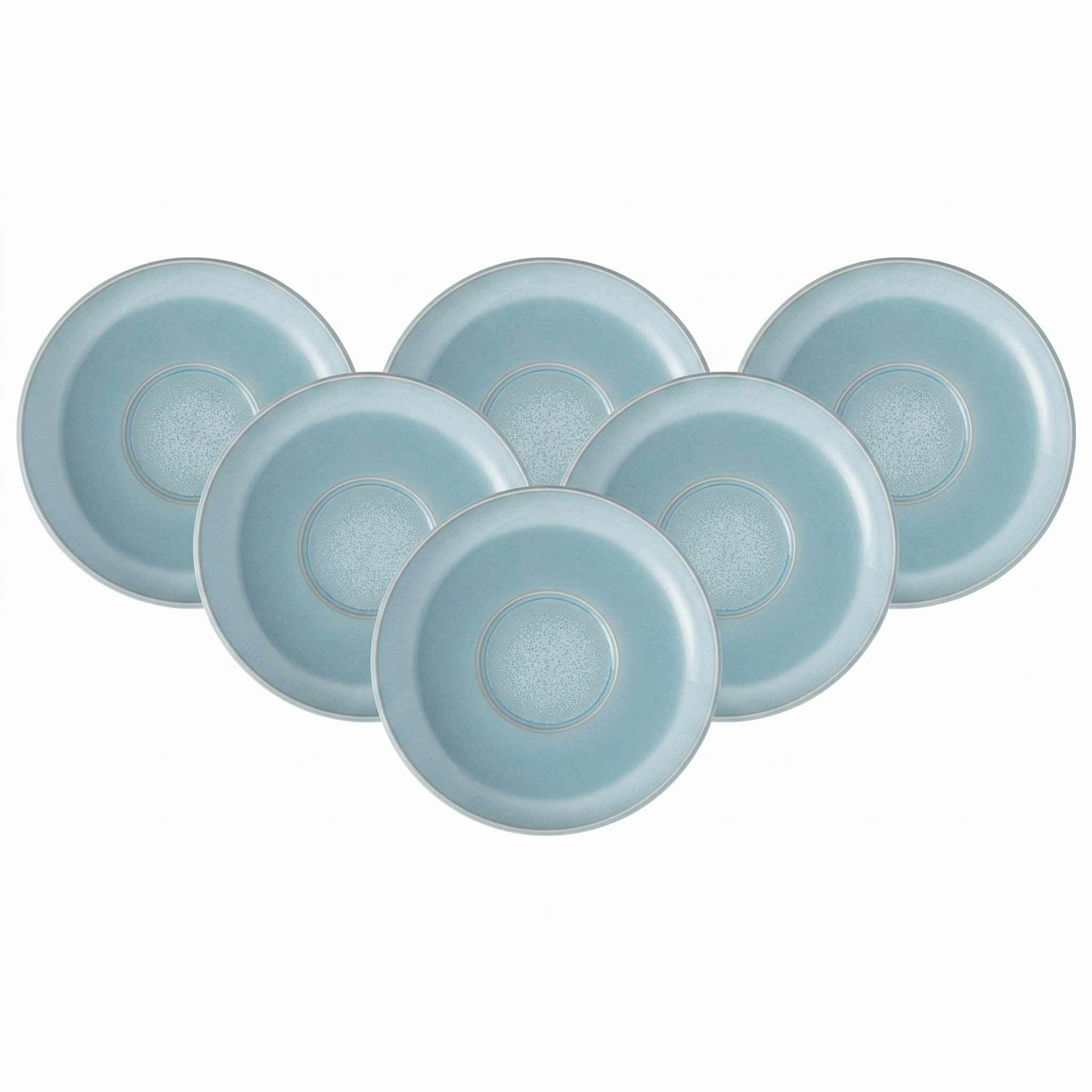 KAFFEEUNTERTASSEN Perlemor Aqua blau ø 16,1 cm 6er Set - Blau, Keramik (16.1cm) - like.Villeroy & Boch