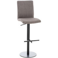 BARHOCKER Stoff Grau - Schwarz/Grau, Textil/Metall (40/93/49cm) - CLP