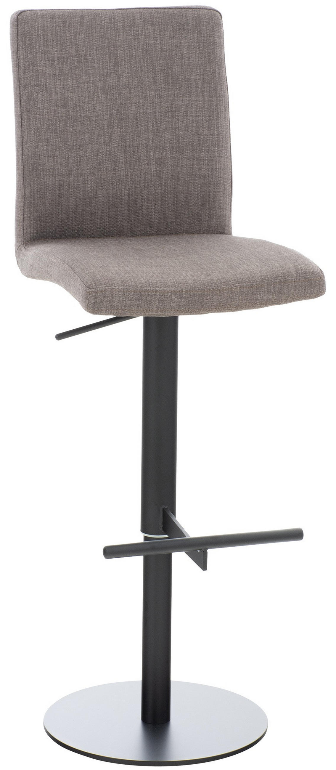 BARHOCKER Stoff Grau - Schwarz/Grau, Textil/Metall (40/93/49cm) - CLP