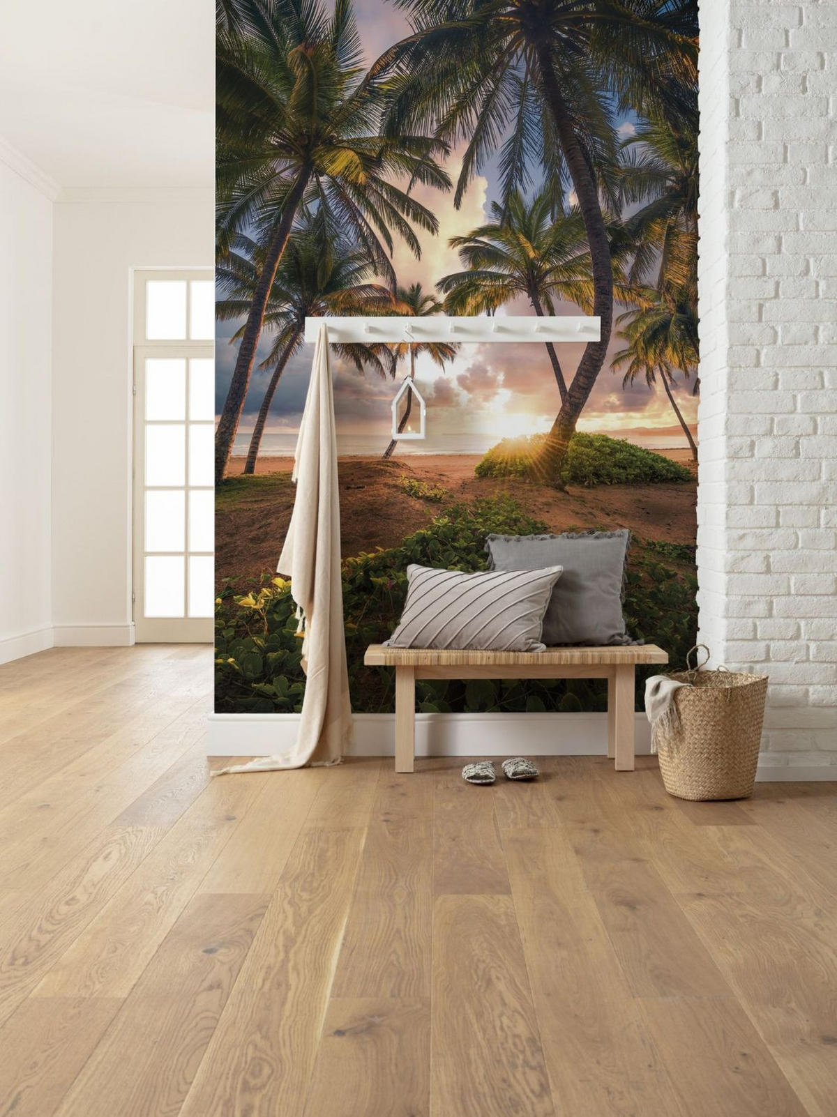 FOTOTAPETE Strand 200 x 280 cm - Grün, Papier (200/280cm) - Sanders & Sanders