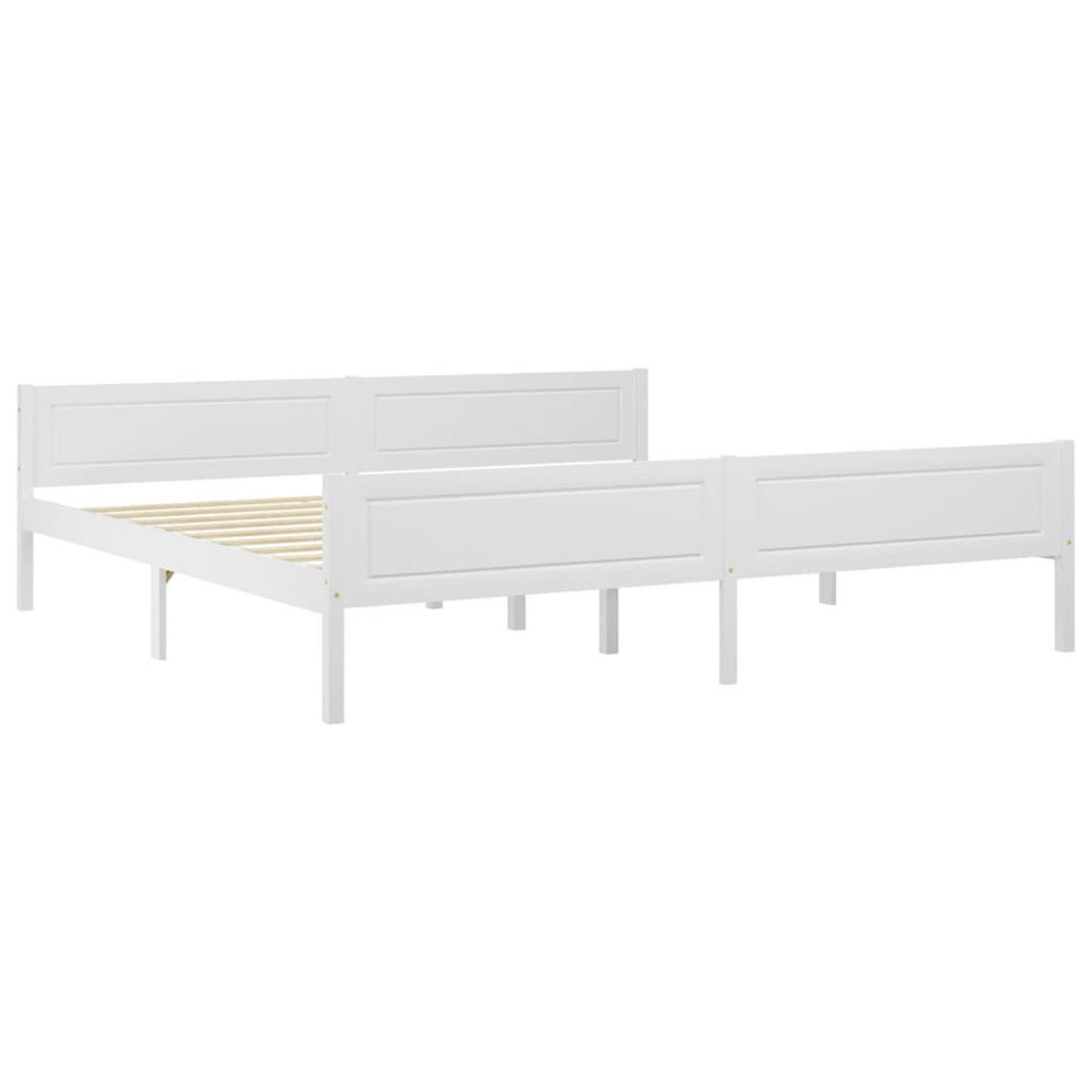 MASSIVHOLZBETT Kiefer Weiß 200/200 Cm - Weiß, Holz (200/200cm) - vidaXL