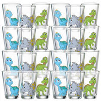KINDERGLÄSER Dino bunt 200 ml 24er Set - Multicolor, Glas (0.2L) - Ritzenhoff Breker