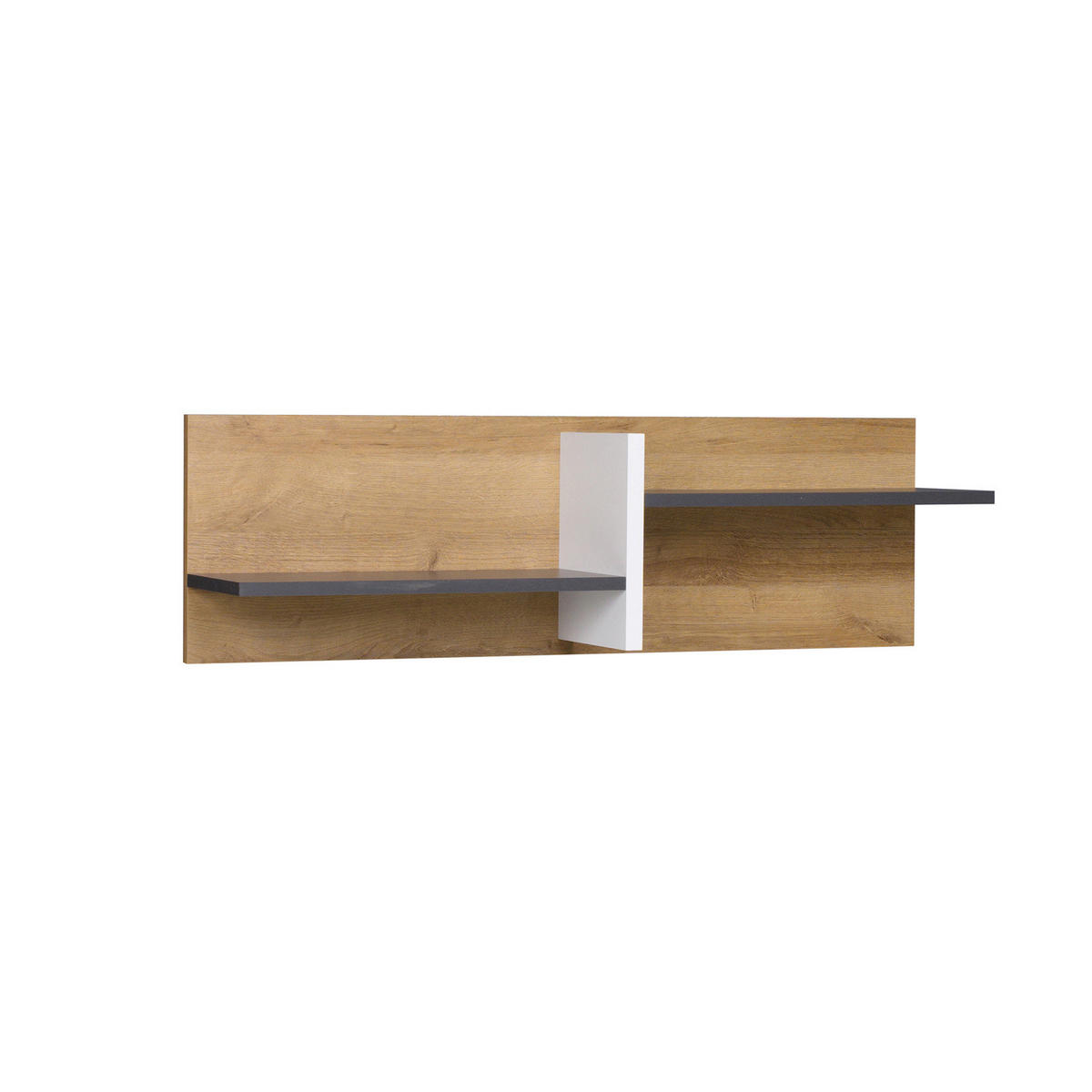 WANDREGAL Aster 100 cm - Eichefarben/Graphitfarben, Holzwerkstoff/Kunststoff (100/30/22cm) - Ravio