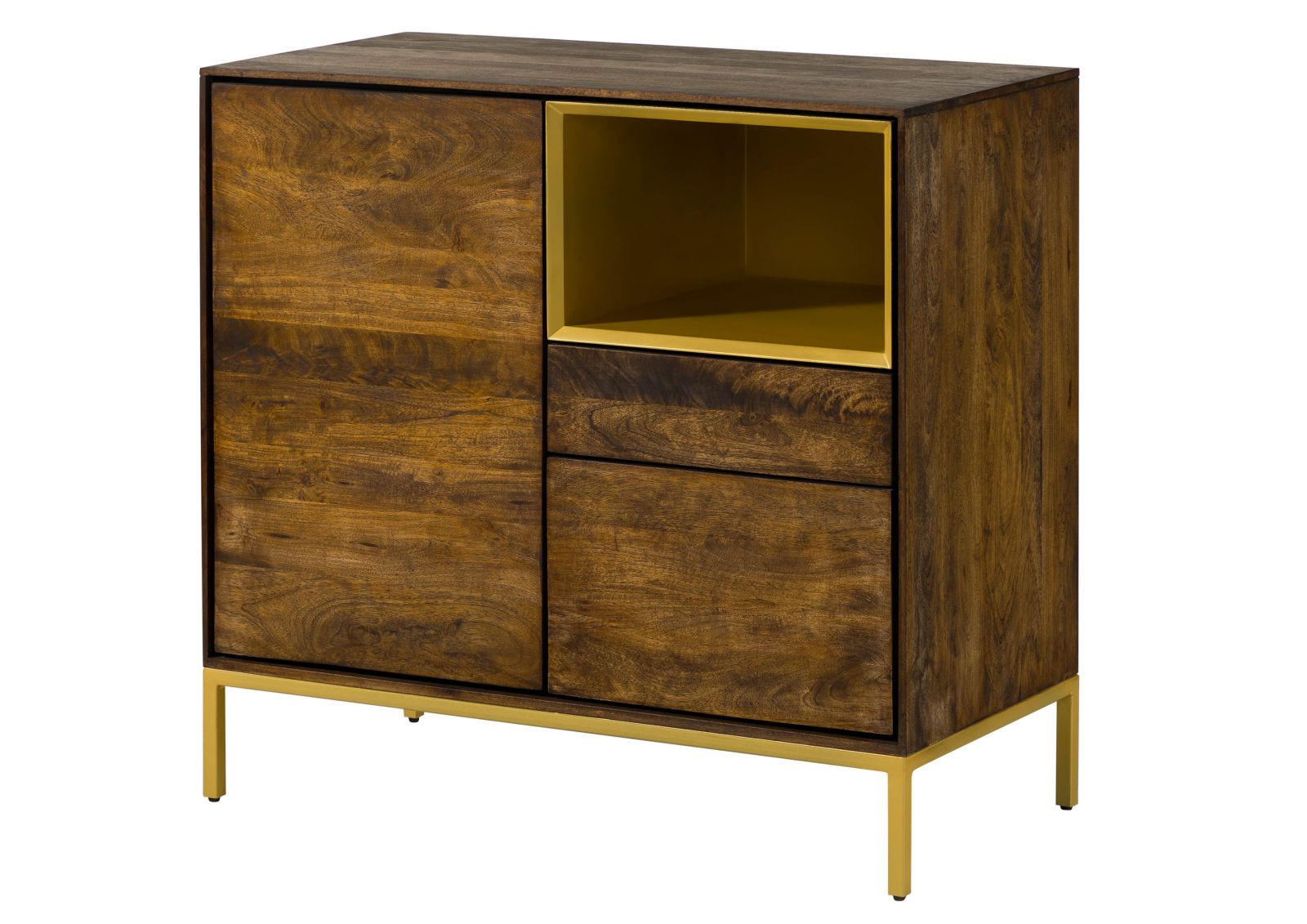 KOMMODE Mango 90x45x85 braun geölt CHICAGO #108 - Braun, Holz (90/85/45cm) - Massivmoebel24