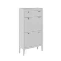SCHUHSCHRANK Aron Weiß 60 x 115 cm - Weiß, Holzwerkstoff (60/115/23.5cm) - Vicco